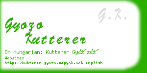 gyozo kutterer business card